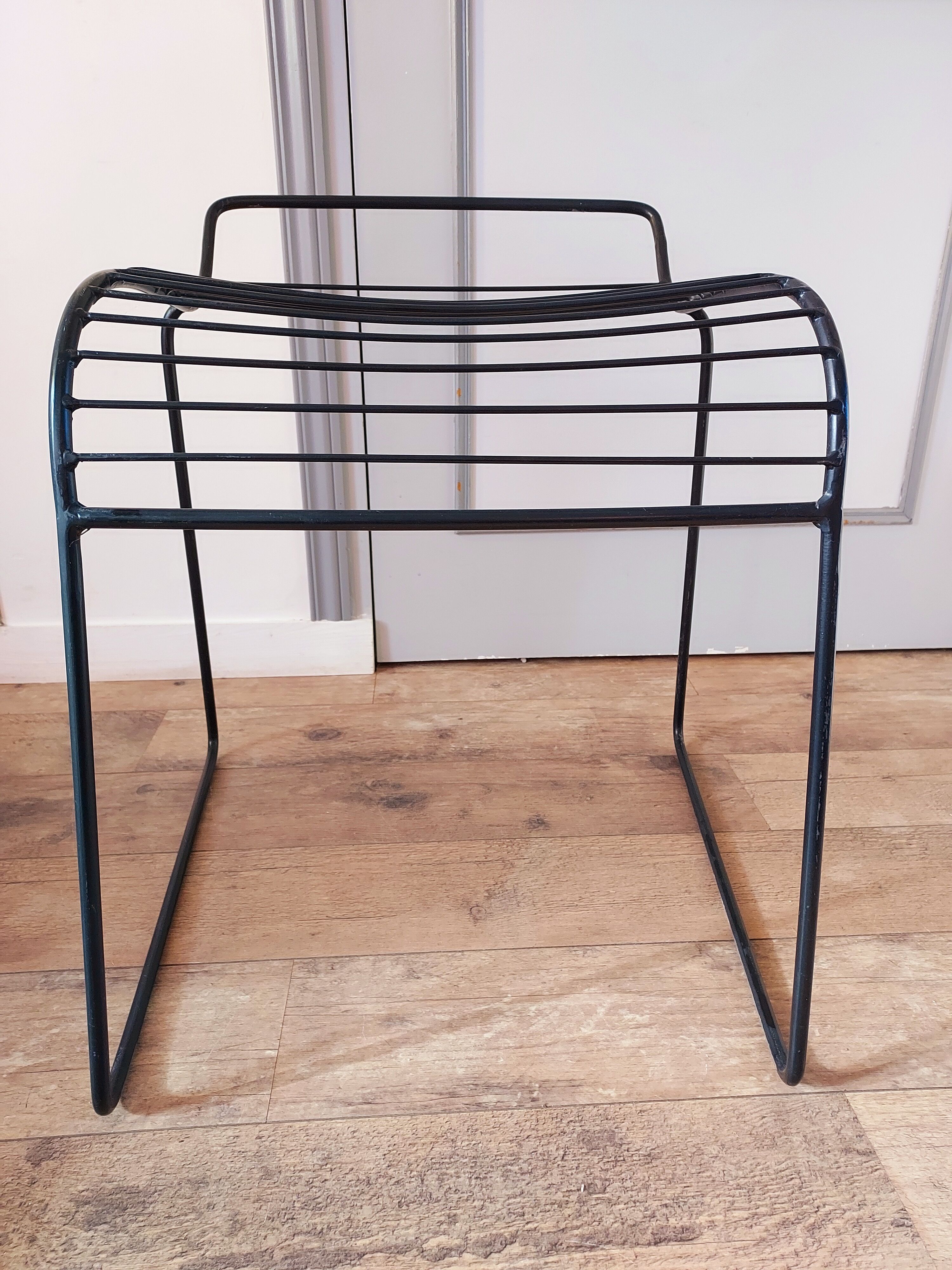 Black wire stool