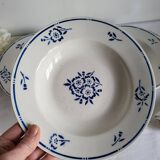 4 Deep Plates in earthenware Moulin des Loups & Hamage model Lucien