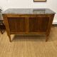 Louis XVI style marquetry commode – black and white marble top