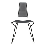 Set of vintage postmodern metal accent chairs by Rolf Rahmlow, 1980s.