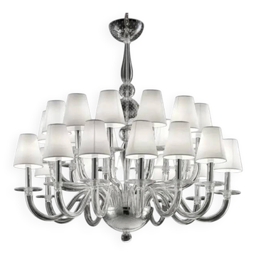 Chandelier en verre de Murano transparent par Simoeng pour Simoeng