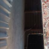 Table basse vintage en laiton et verre