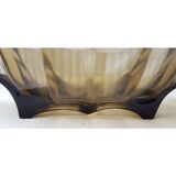Art deco trinket bowl in smoked glass