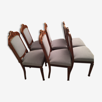 Lot de 6 chaises Empire