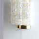 Gold metal and Murano glass wall light by DORIA, 1970s.