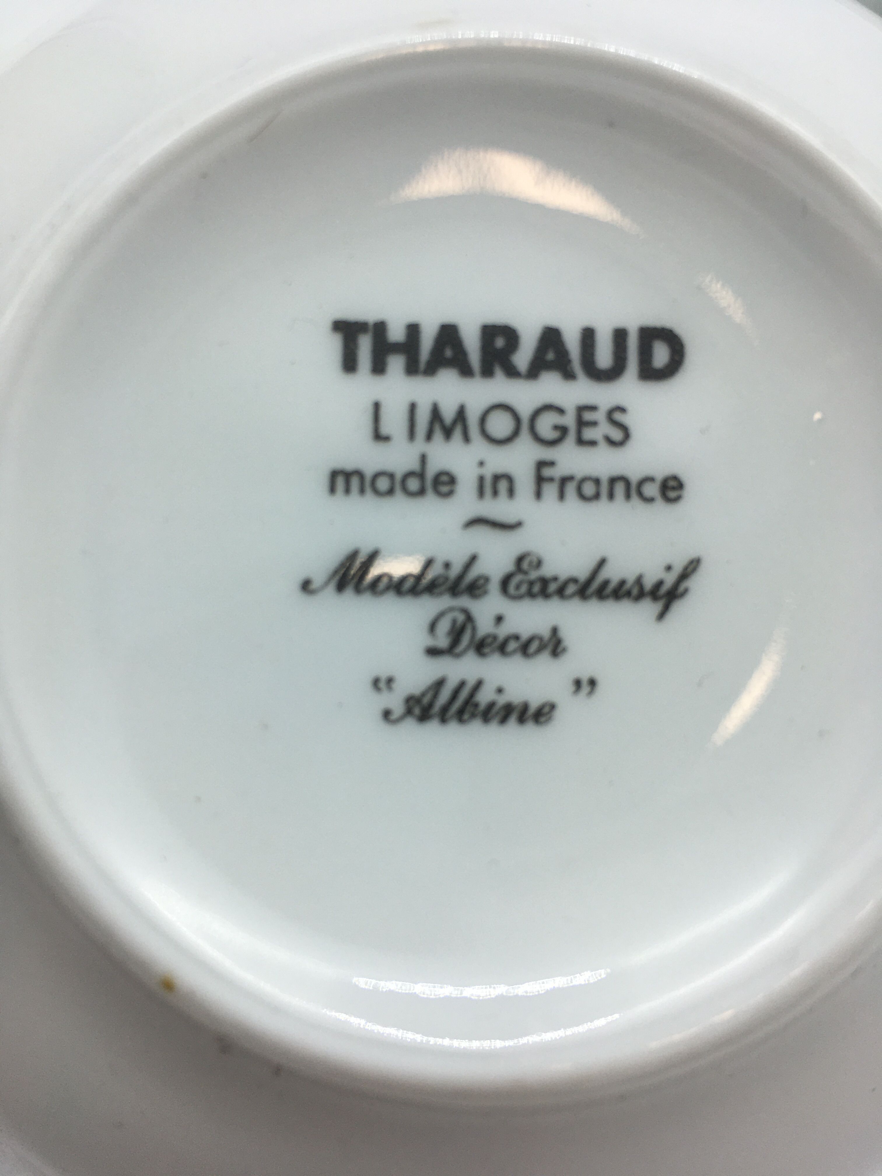 4 broth bowls in taraud limoges porcelain.