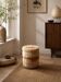 Cylindrical storage pouffe in faux fur 1970