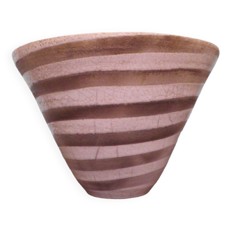Artisanal pottery, plant holders, Raku