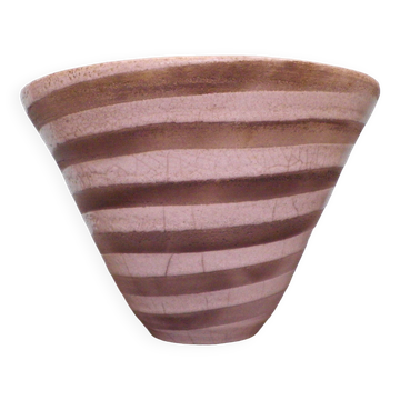 Poterie artisanale, porte-plantes, Raku