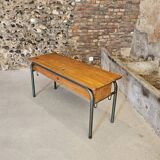 Double school desk with locker, 1960