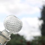 Superb vintage chiseled glass carafe
