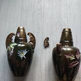 Two Clément Massier ceramic vases