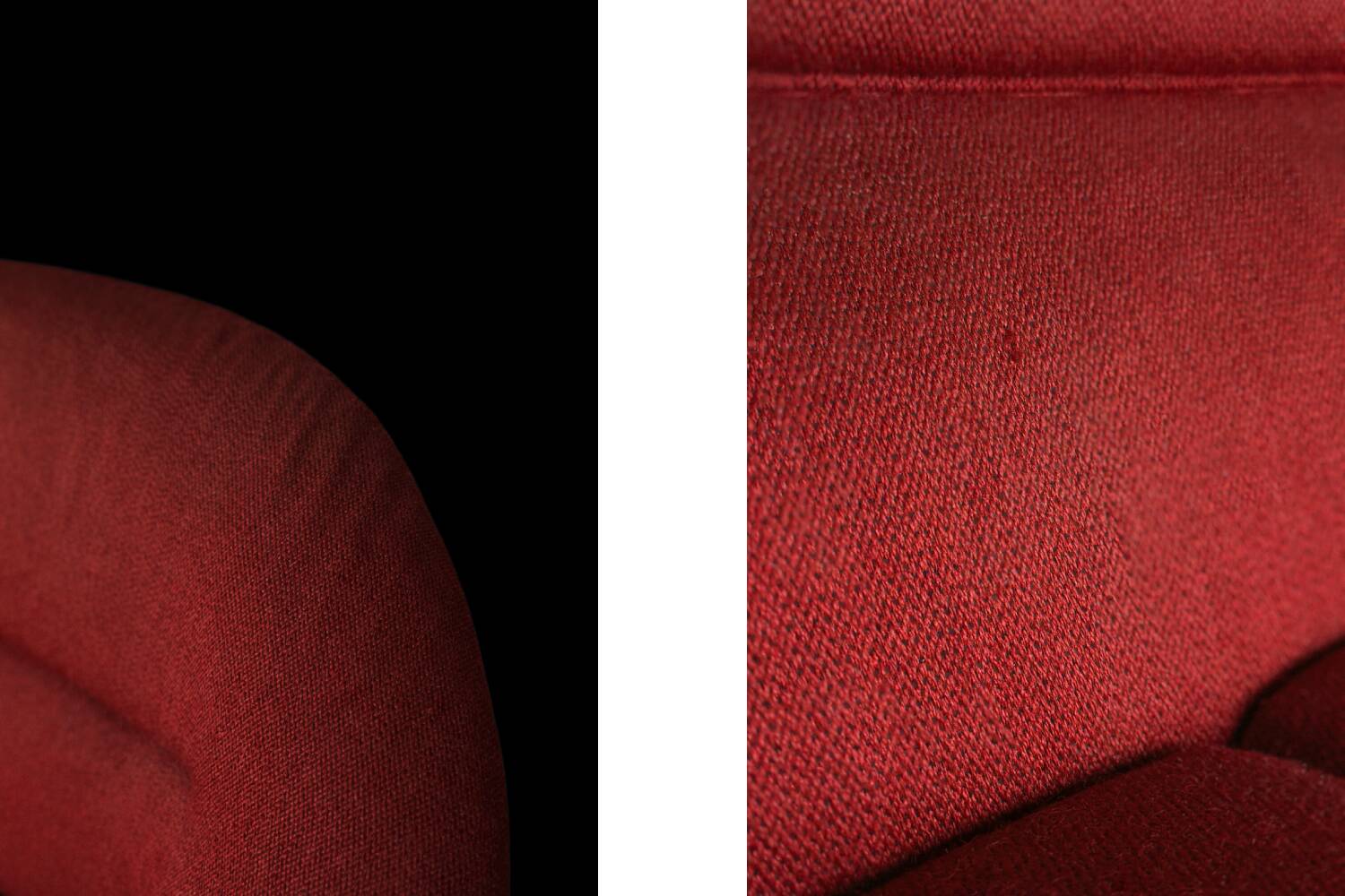 Vintage Mid-Century Scandinavian Modern 3-Seater Red Sofa