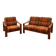 Vintage Scandinavian living room from the 1970s in teak and fabric.