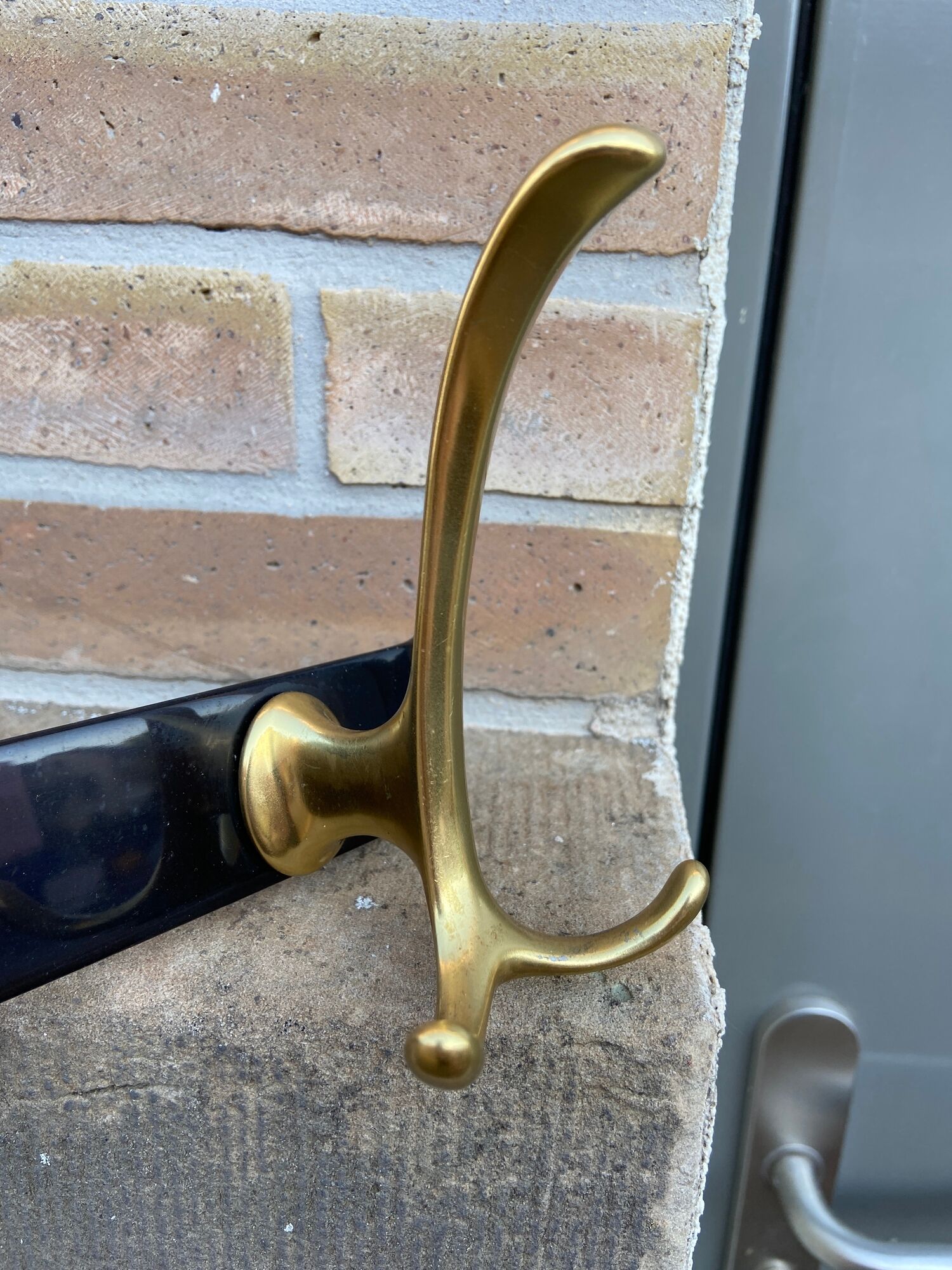 Vintage wall coat rack mid-century hooks 1960s