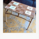 Table basse en rotin années 70