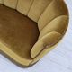 1960s, Danish 2-seater "Banan" sofa, green furniture velour, oak wood.