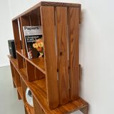 Pair of modernist pine wall shelves, circa 1970