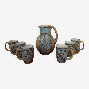 Quimper earthenware orangeade service