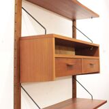 Danish vintage teak shelf, 1960s