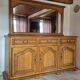 Rustic style buffet with mirror – Solid wood – Very good condition