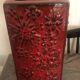 West Germany red ceramic vase 60s vintage