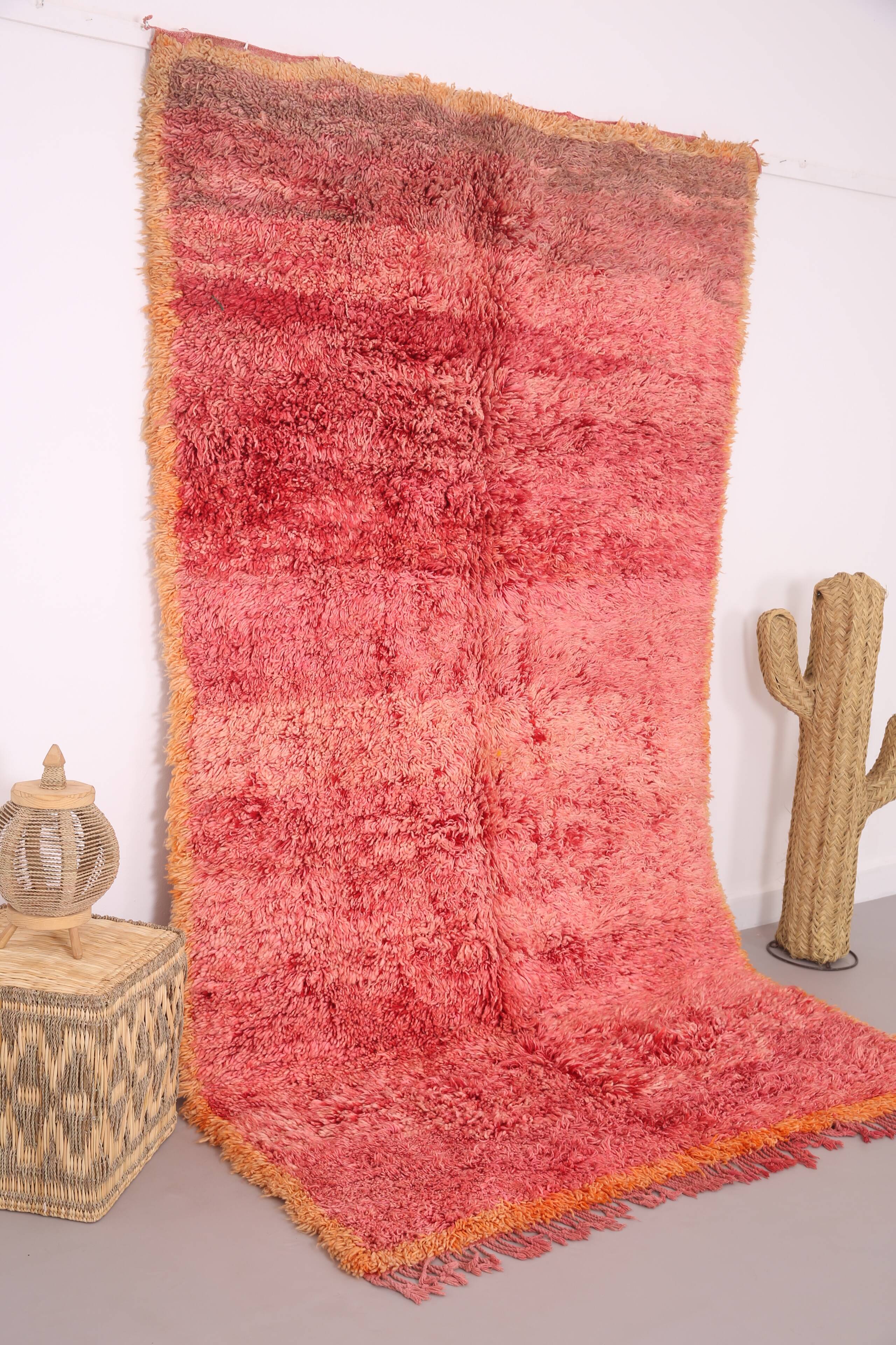 Vintage Moroccan Shag Rug 150 x 268 cm - Handmade Berber Rug - Wool Rug