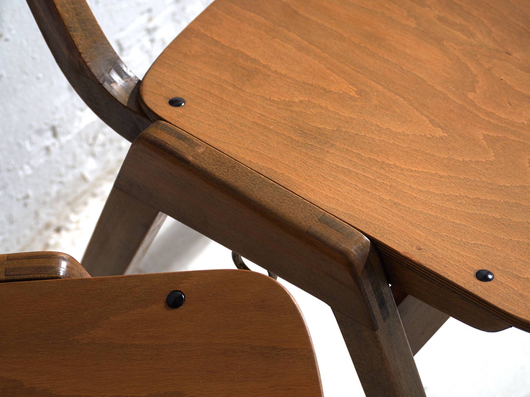 Vintage Thonet dining chairs (c.1950). Set of 4 pieces.