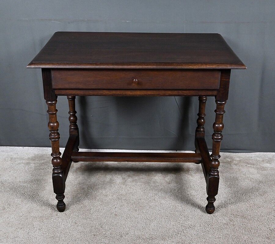 Small oak desk table, Louis XIV style – 2nd half of the 19th century