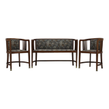 1900s set of viennese secession sofa and armchairs