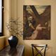 Antique Italian painting of the Way of the Cross, Ascent to Calvary