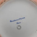 Limoges porcelain by the Ulysse workshops Vintage pink porcelain table lamp circa 1960