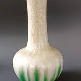 Art Nouveau stoneware vase with crystallization