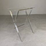 Plexiglass folding table, 1970s