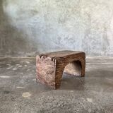 Low stool in old Asian monoxyl teak