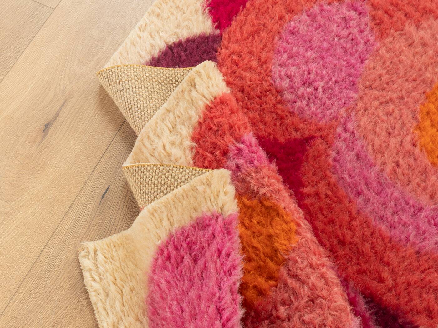 Desso Space Age carpet, 1970s, beige with berry tones