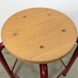 Vintage Industrial School Stool, 1970s