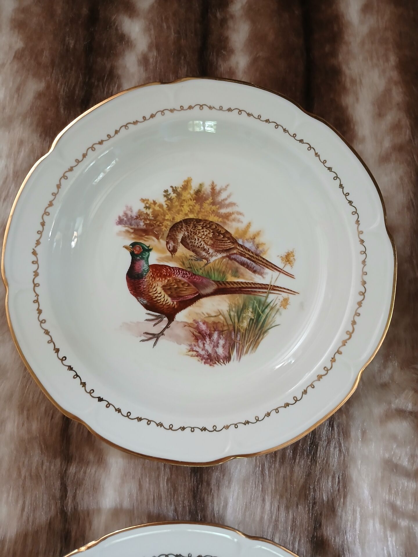 5 antique deep plates in porcelain