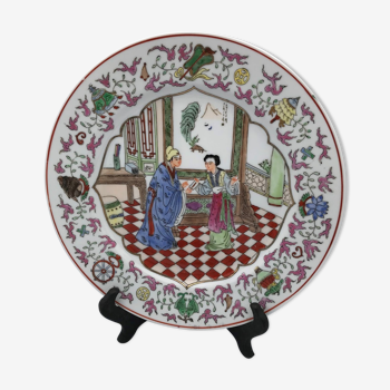 Assiette ancienne porcelaine chinoise famille rose