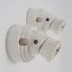 Duo of white ceramic wall lamps