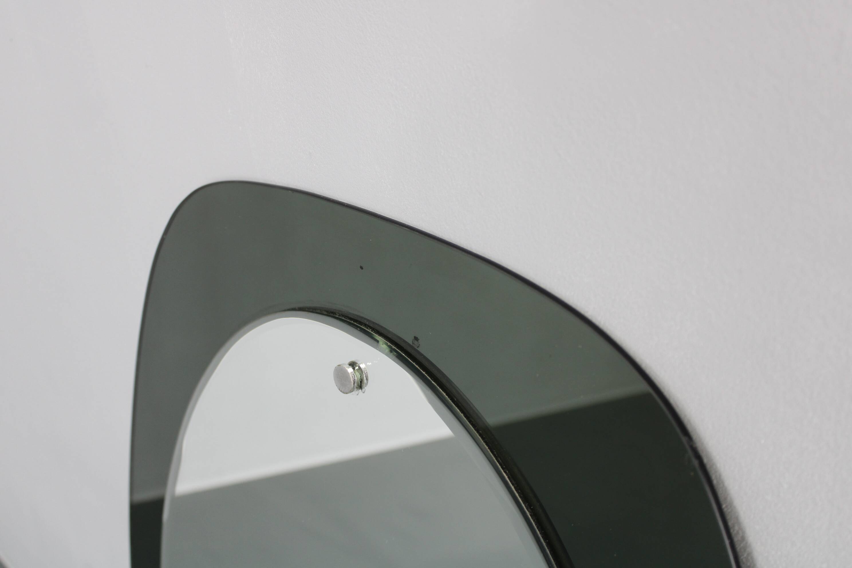 1980s Oval Italian Mirror