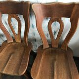4 brutalist bistro chairs