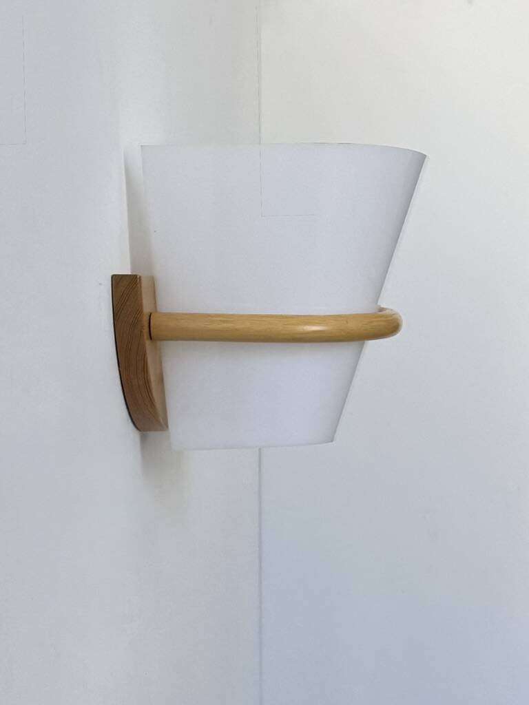 Vintage pin and opaline perspex wall light, France, 1980.