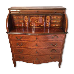 Commode à cylindre et marqueterie