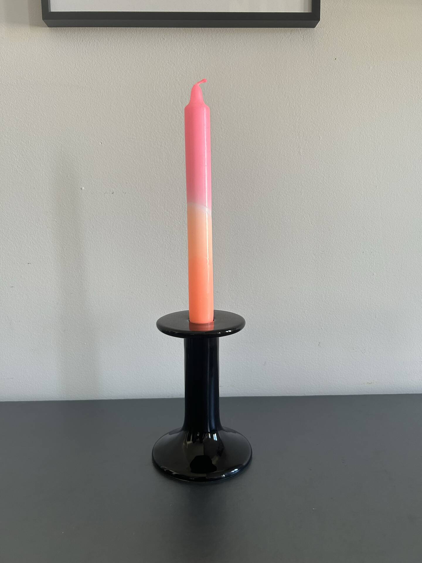 Black ceramic candlestick ASA selection Germany