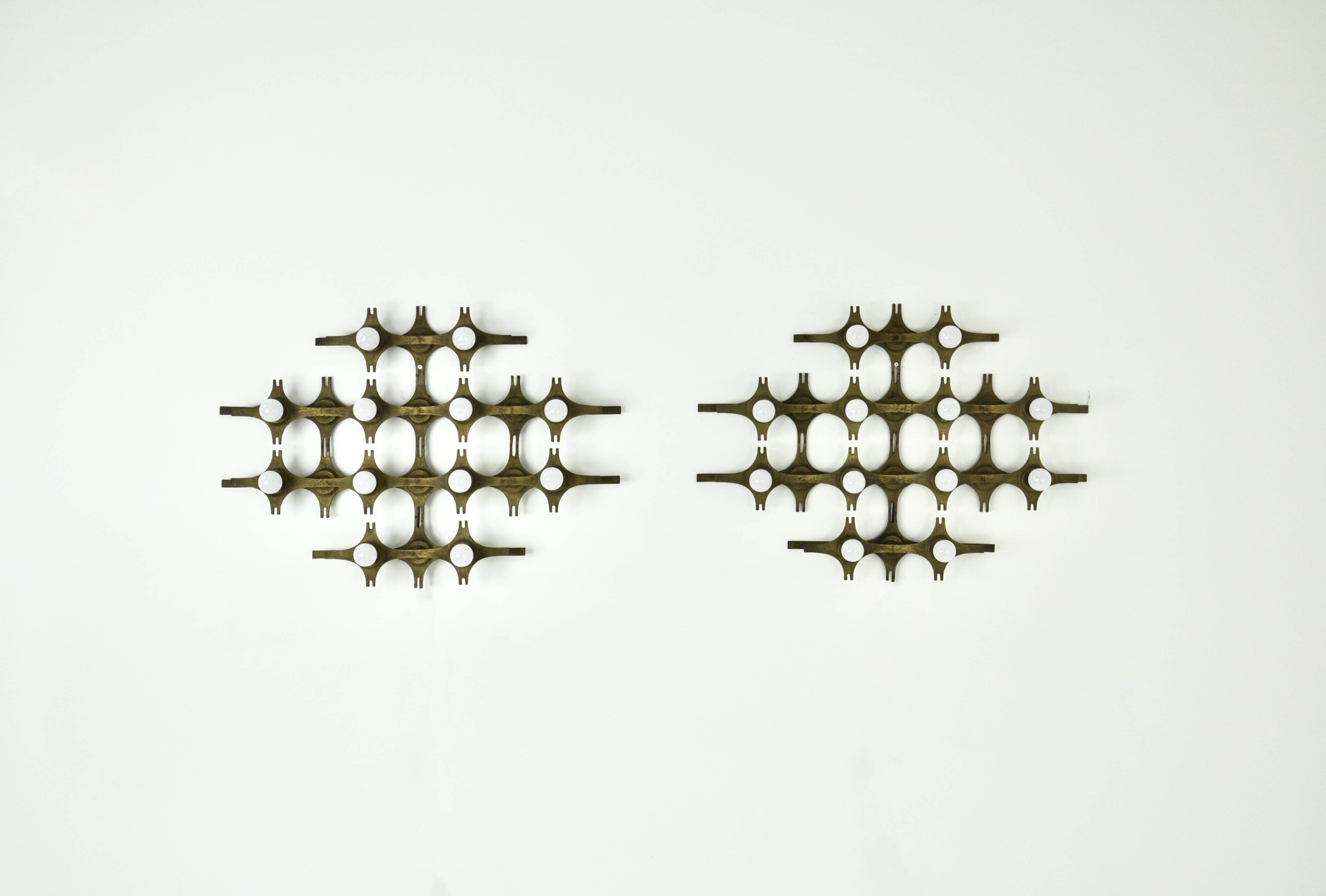 Set of 2 Wall Lights by Fantoni, 1960