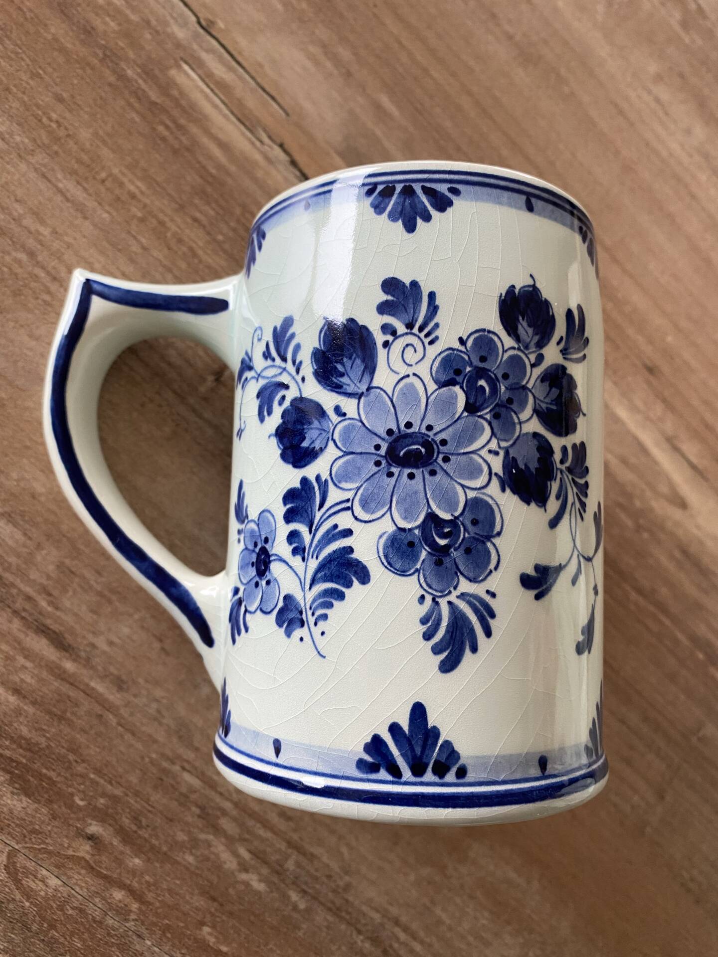 Delft Blue hand-painted cup - Made in Holland (8×12 cm)