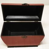 Old lacquered wooden box