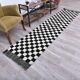 Tapis de couloir marocain à carreaux 69x295 cm