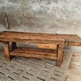 Antique workbench oak, beech side table